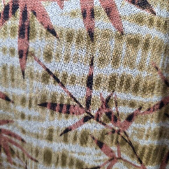 LOGO Lori Goldstein Green Orange Lagenlook Boho Forest Cardigan Size 3X - Picture 5 of 10